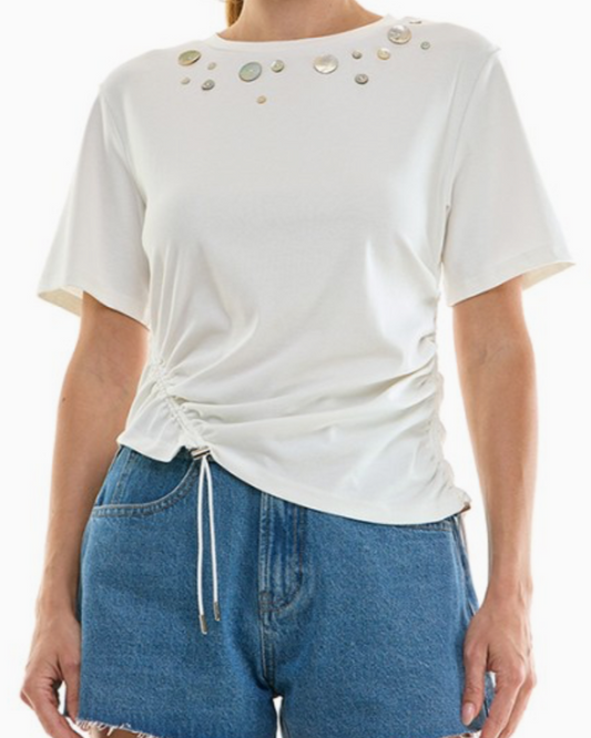White Asymmetrical Top