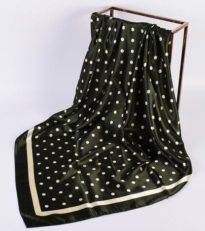 Army Green   Polka Dots Scarf