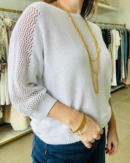 White Sweater Top