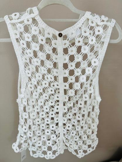 White Crochet Top