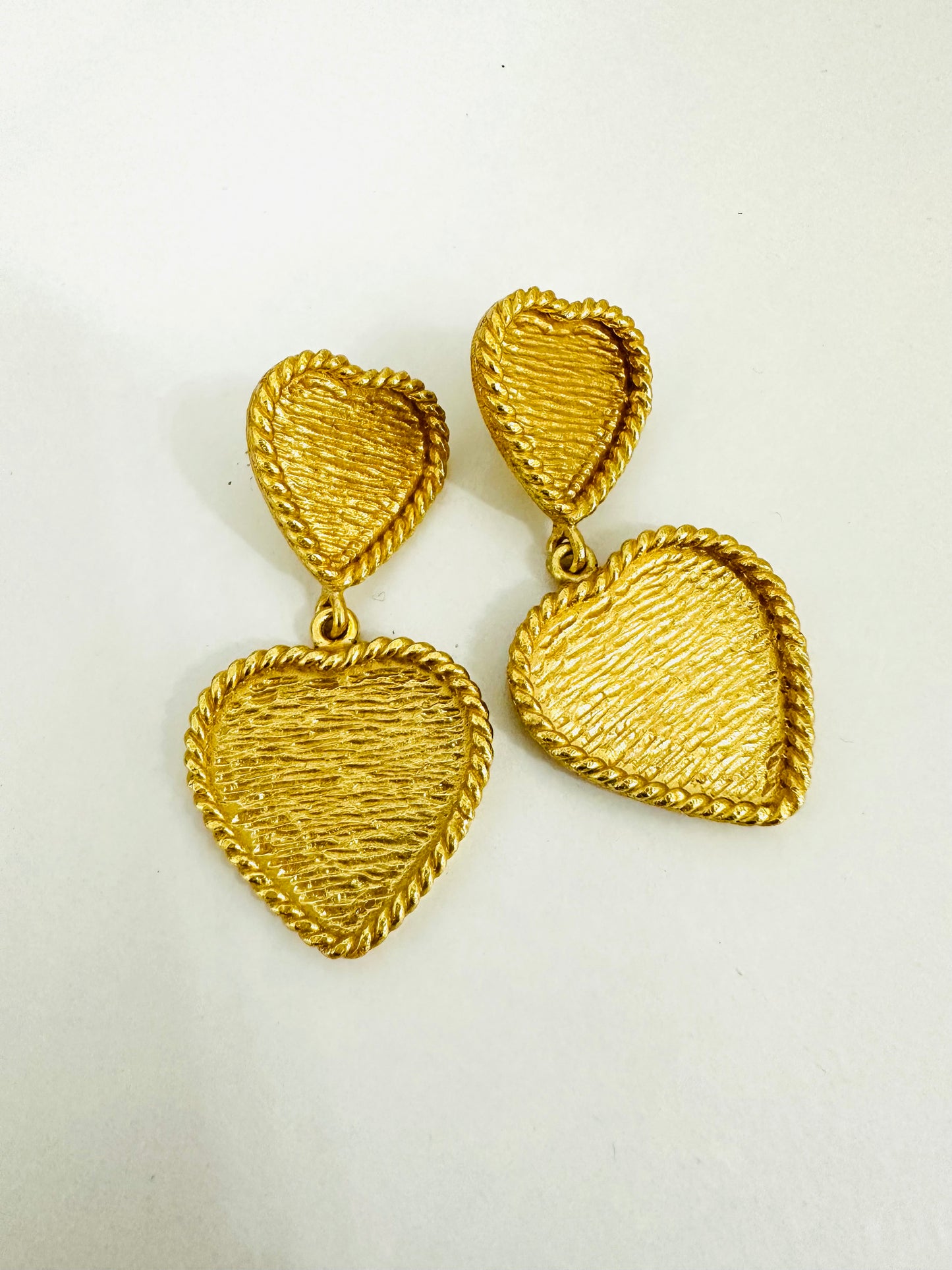 Gold Fashion heart earrings