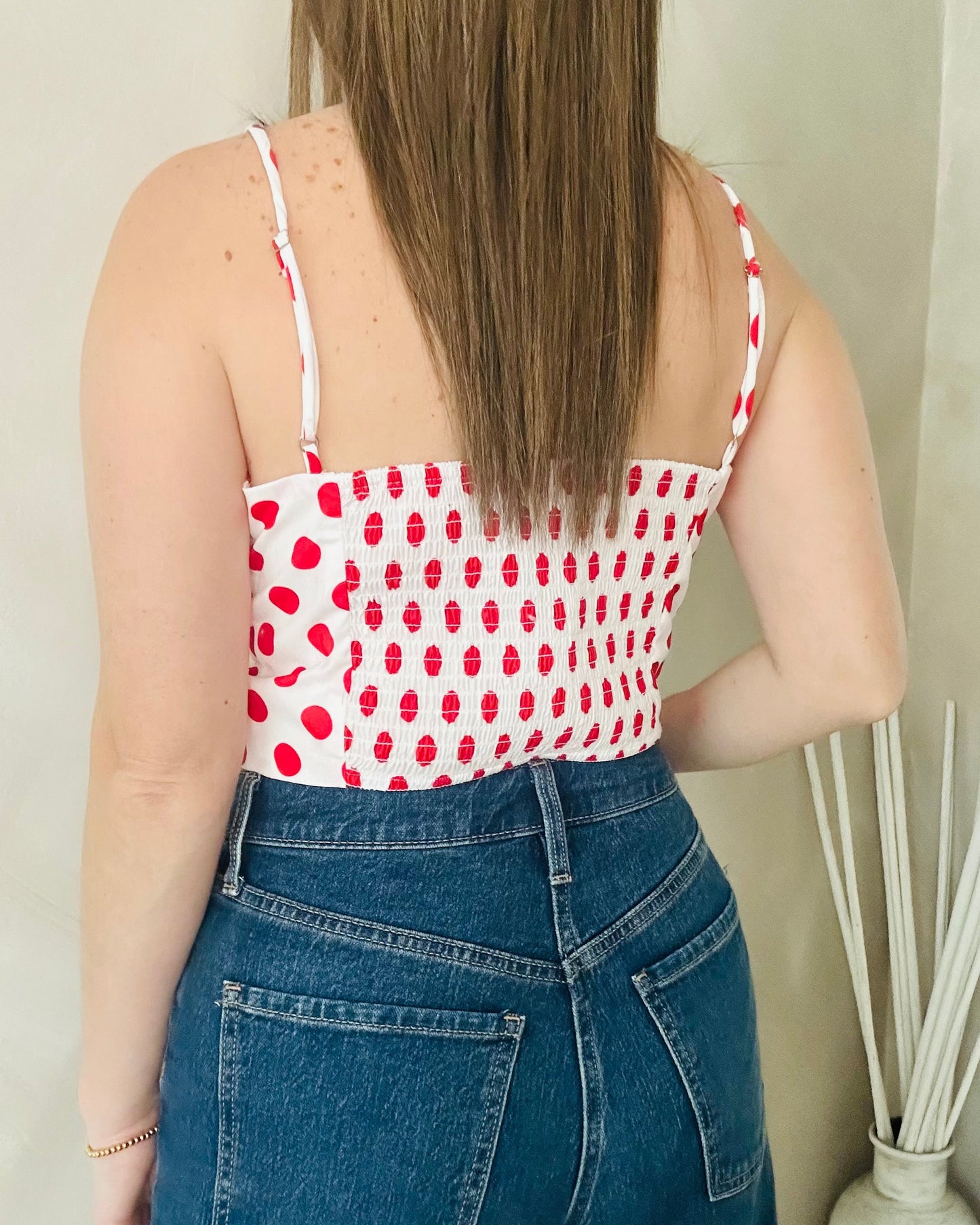 Red Polka Dots Top