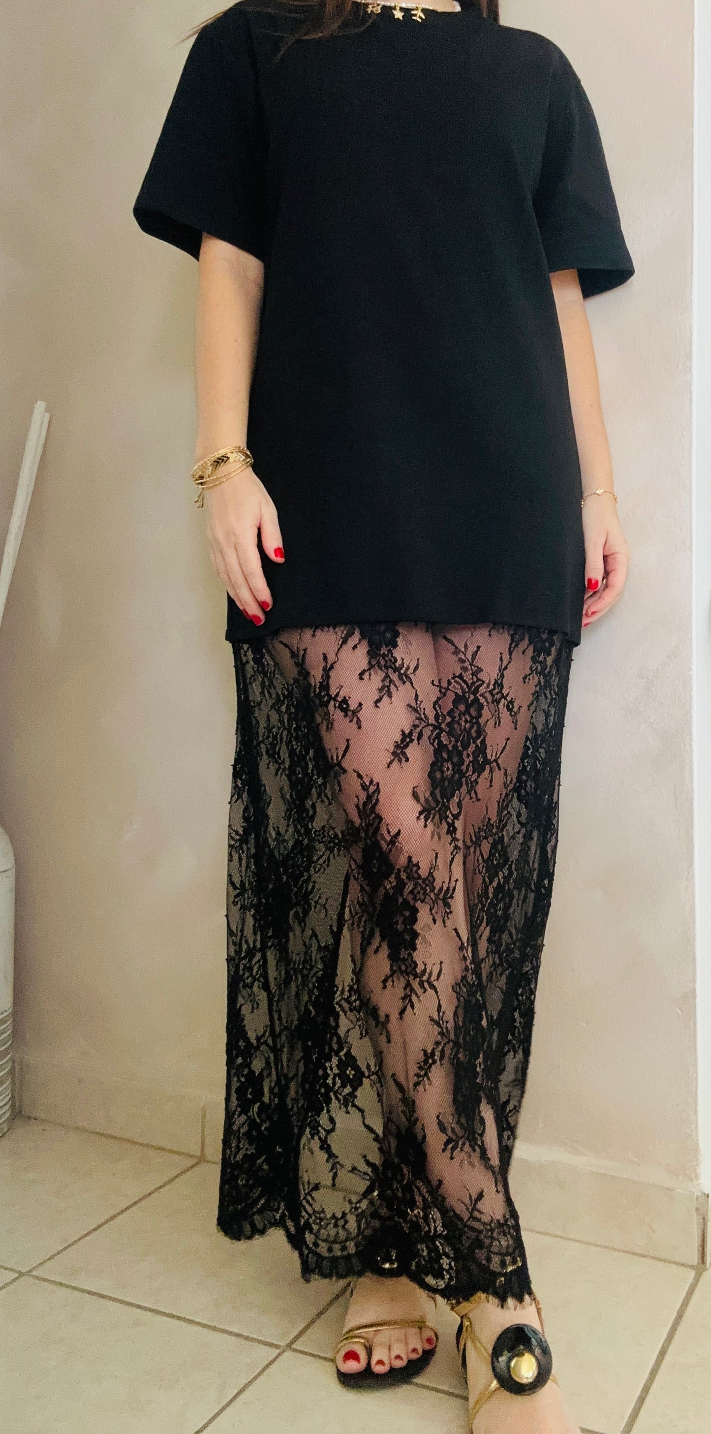 Black Lace Dress Shirt