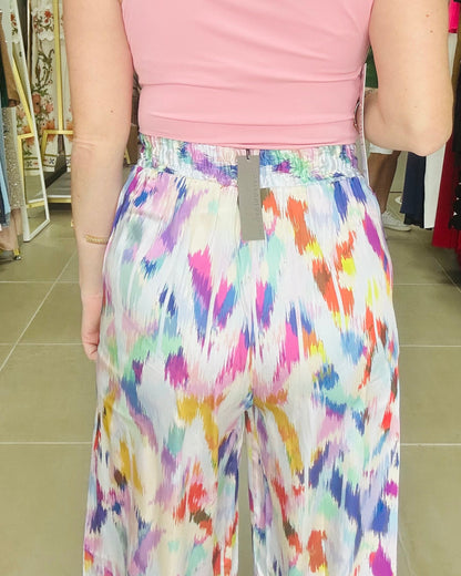 Colorful Satin Pants