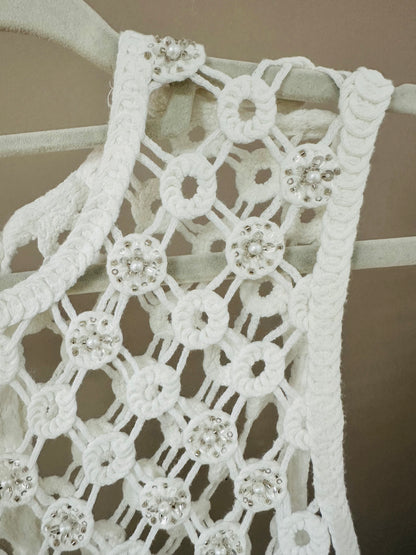 White Crochet Top
