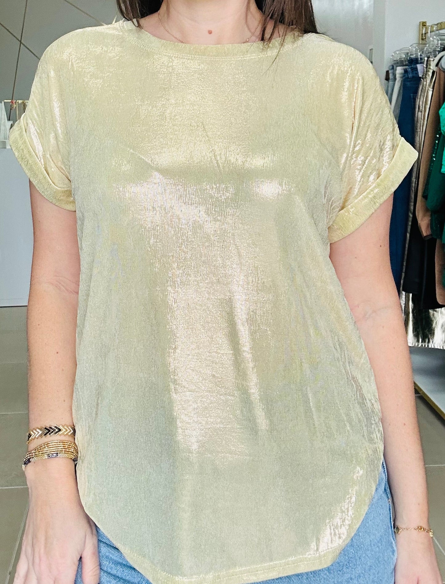 Gold Metallic Shirt