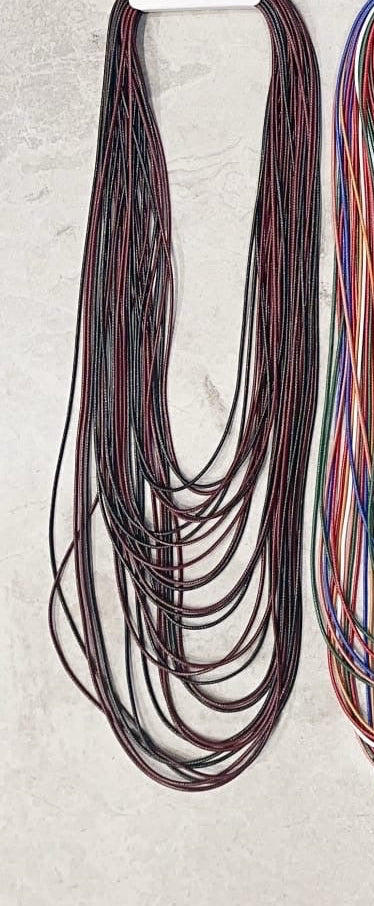 Long Multi Layers Cord Necklace