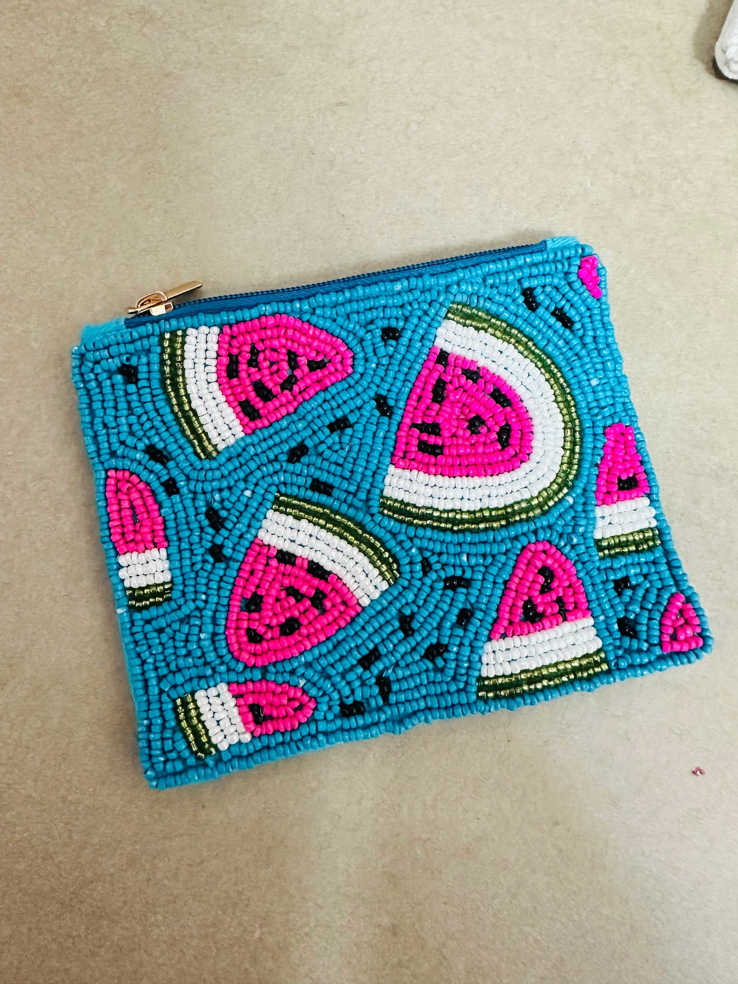 WaterMelon /Turquoise Coin Purse