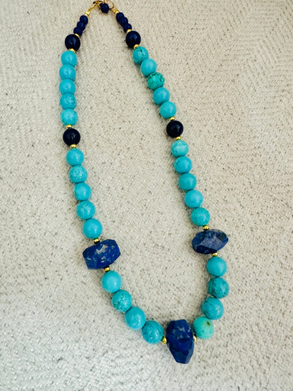 Navy /Turquoise Necklace