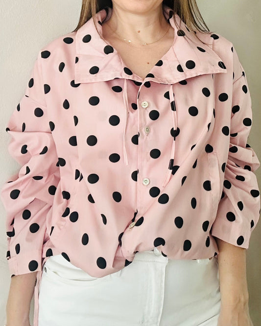 Pink PolkaDots Blouse/Jacket