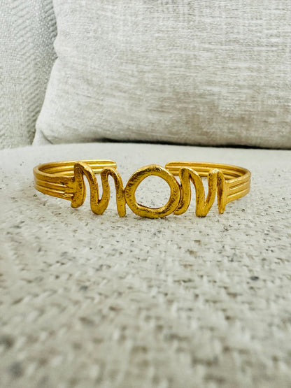 Mom Gold Plated Cuff