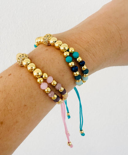 Micropave- beads cord bracelet