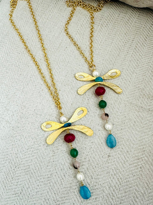 Libelula GoldPlated long  Necklace