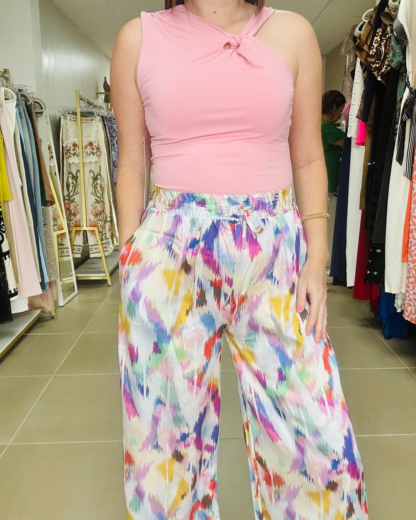 Colorful Satin Pants