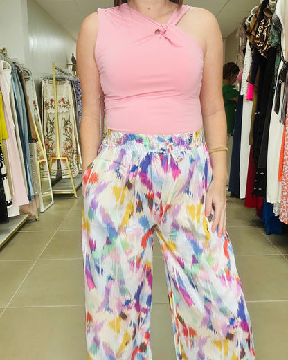 Colorful Satin Pants