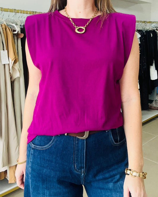 Magenta padded Shirt