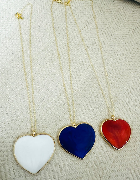 Murano Heart (Large) Chain Necklace