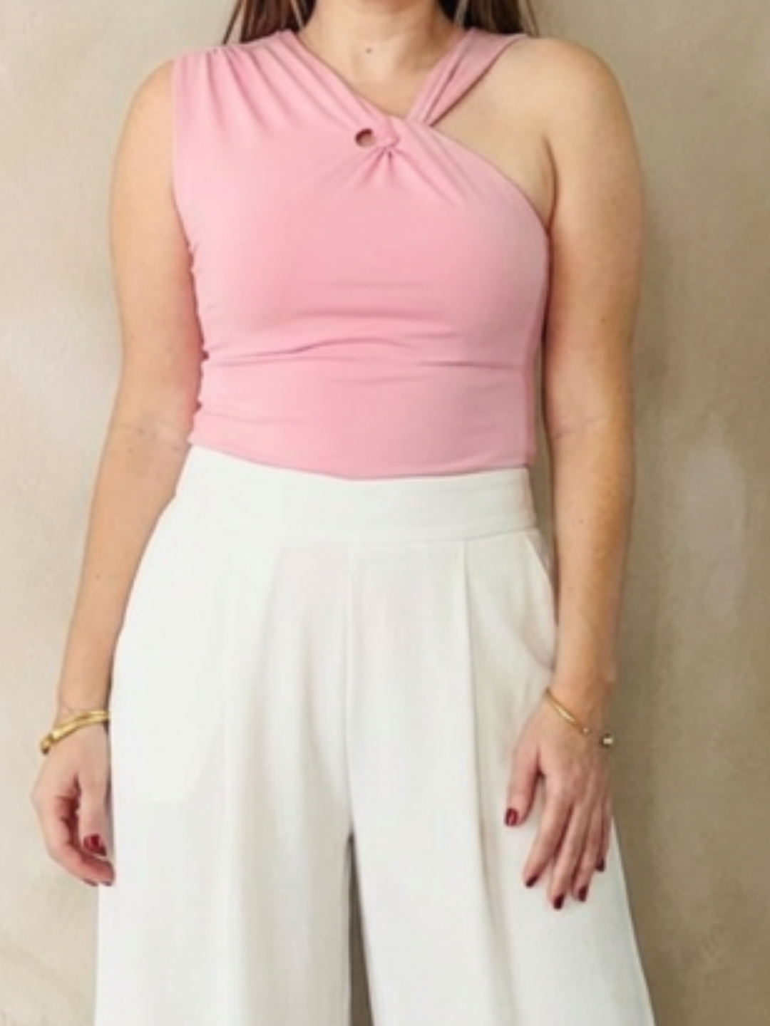 Pink Knot Sleeveless Top