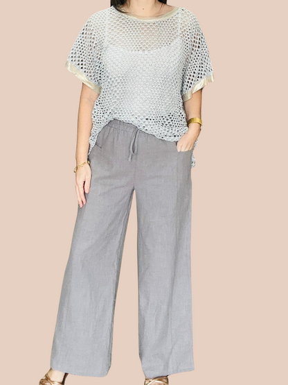 Gray Linen Pants