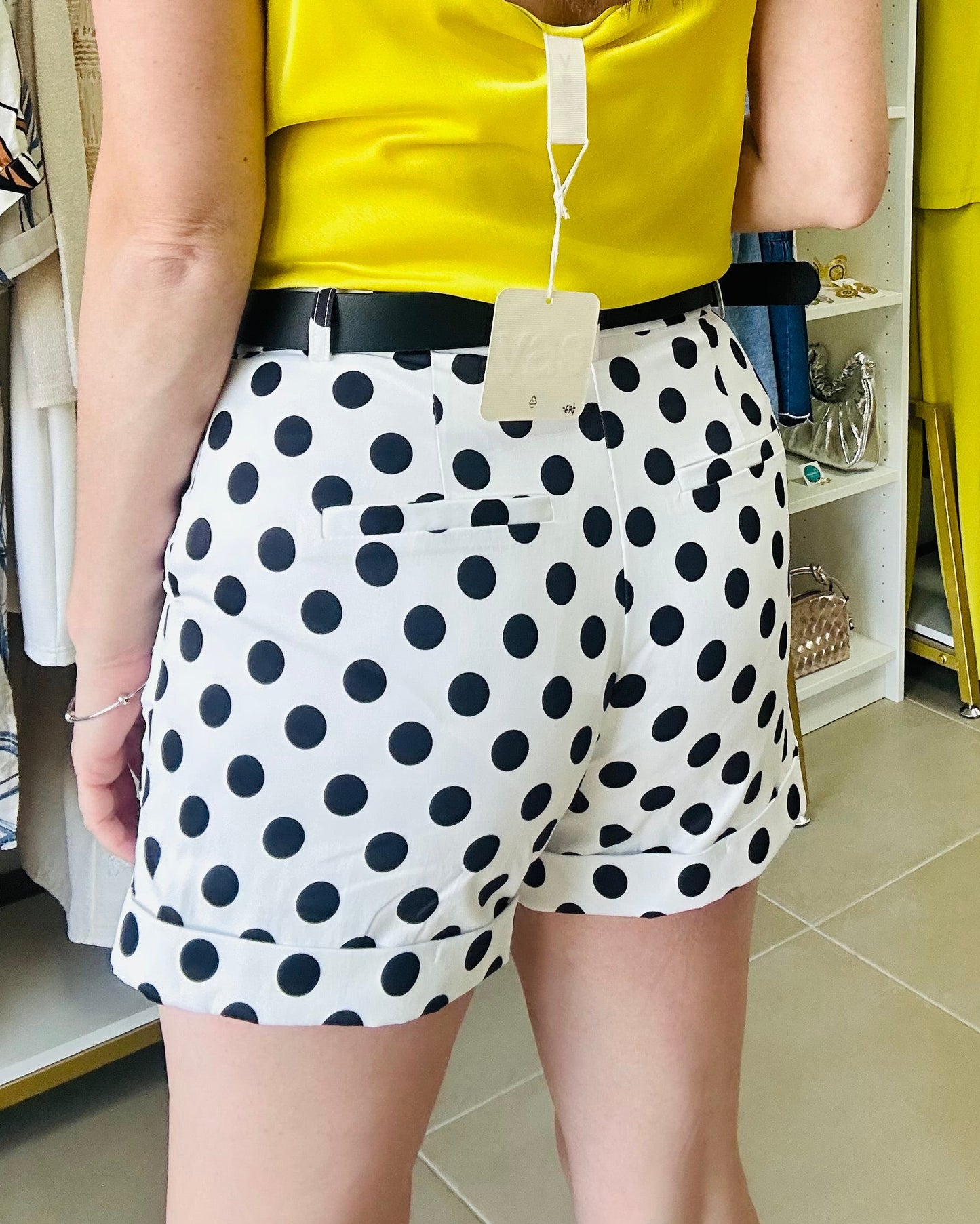 Black Polkadots Shorts