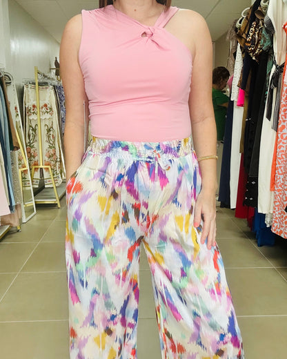 Pink Knot Sleeveless Top