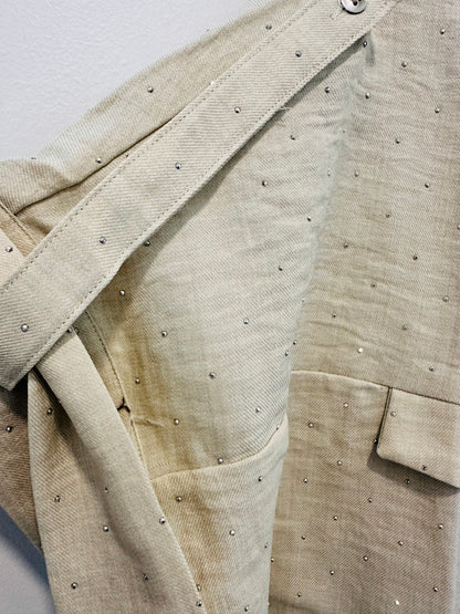 Beige /Silver Sparkle Top