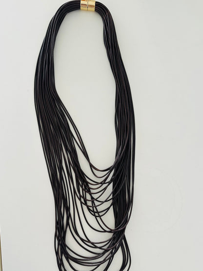 Long Multi Layers Cord Necklace