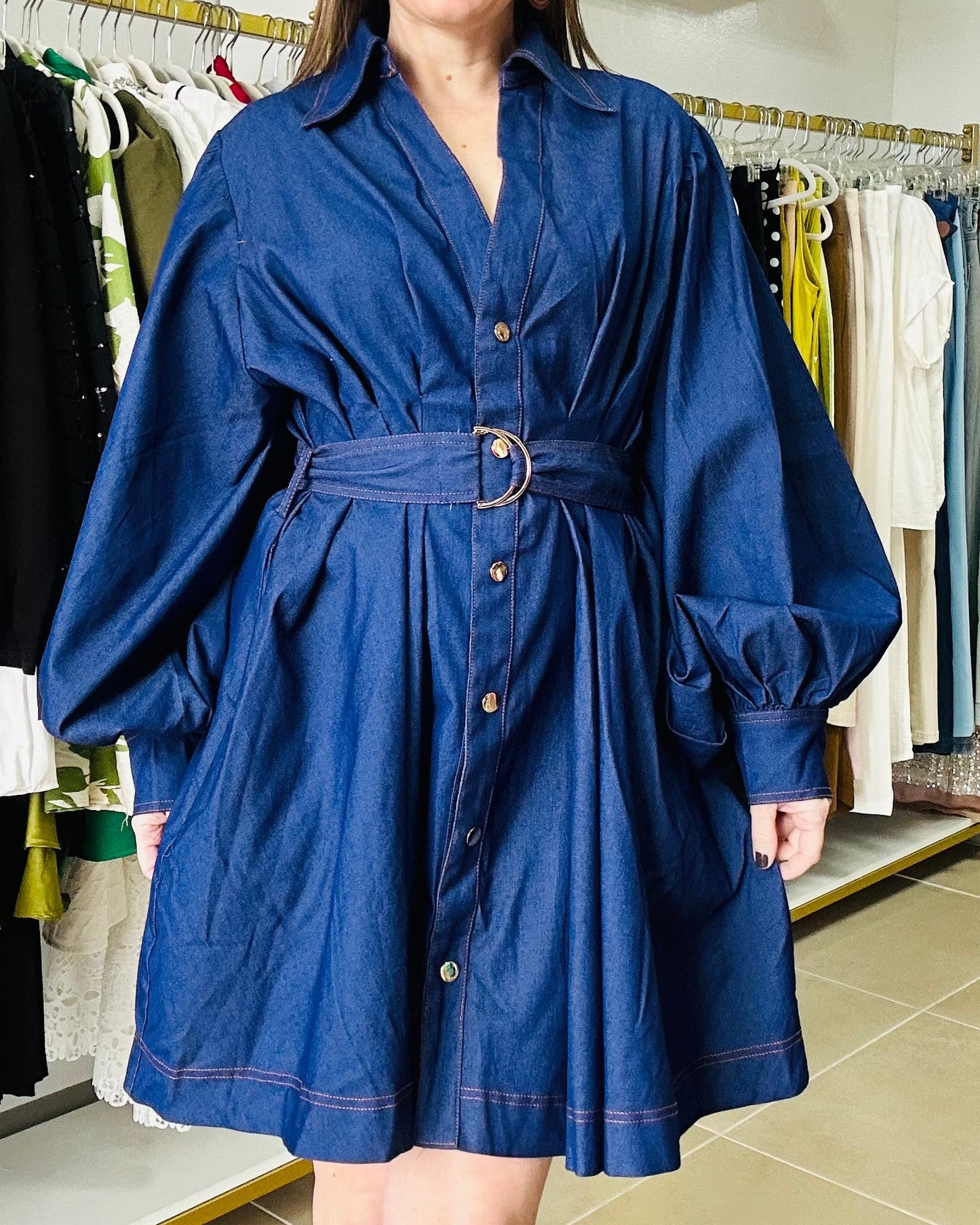 Denim Long sleeve Dress