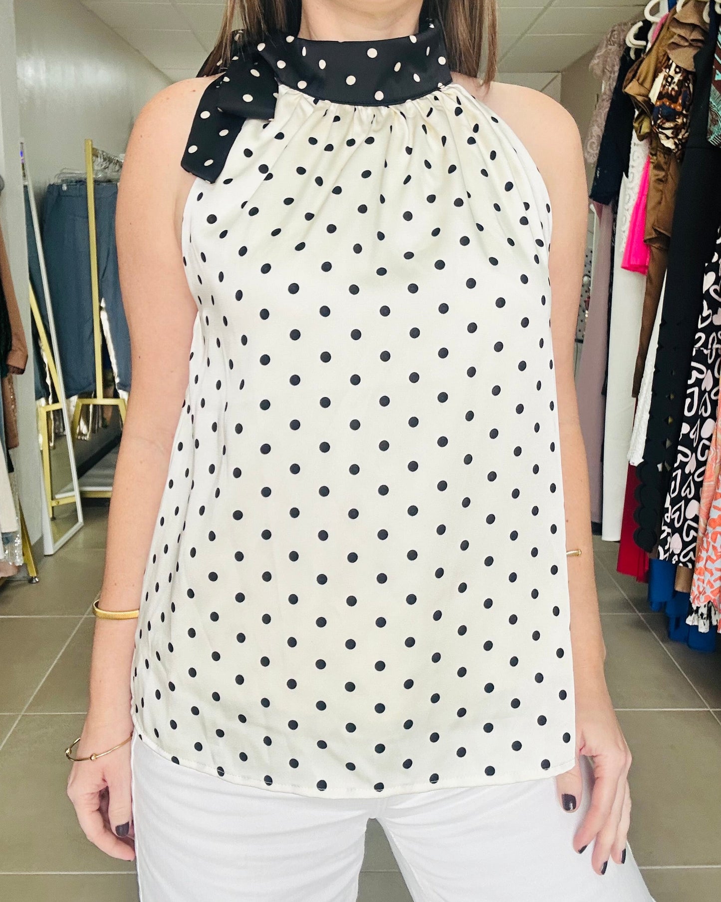 Halter Polka Dots Top