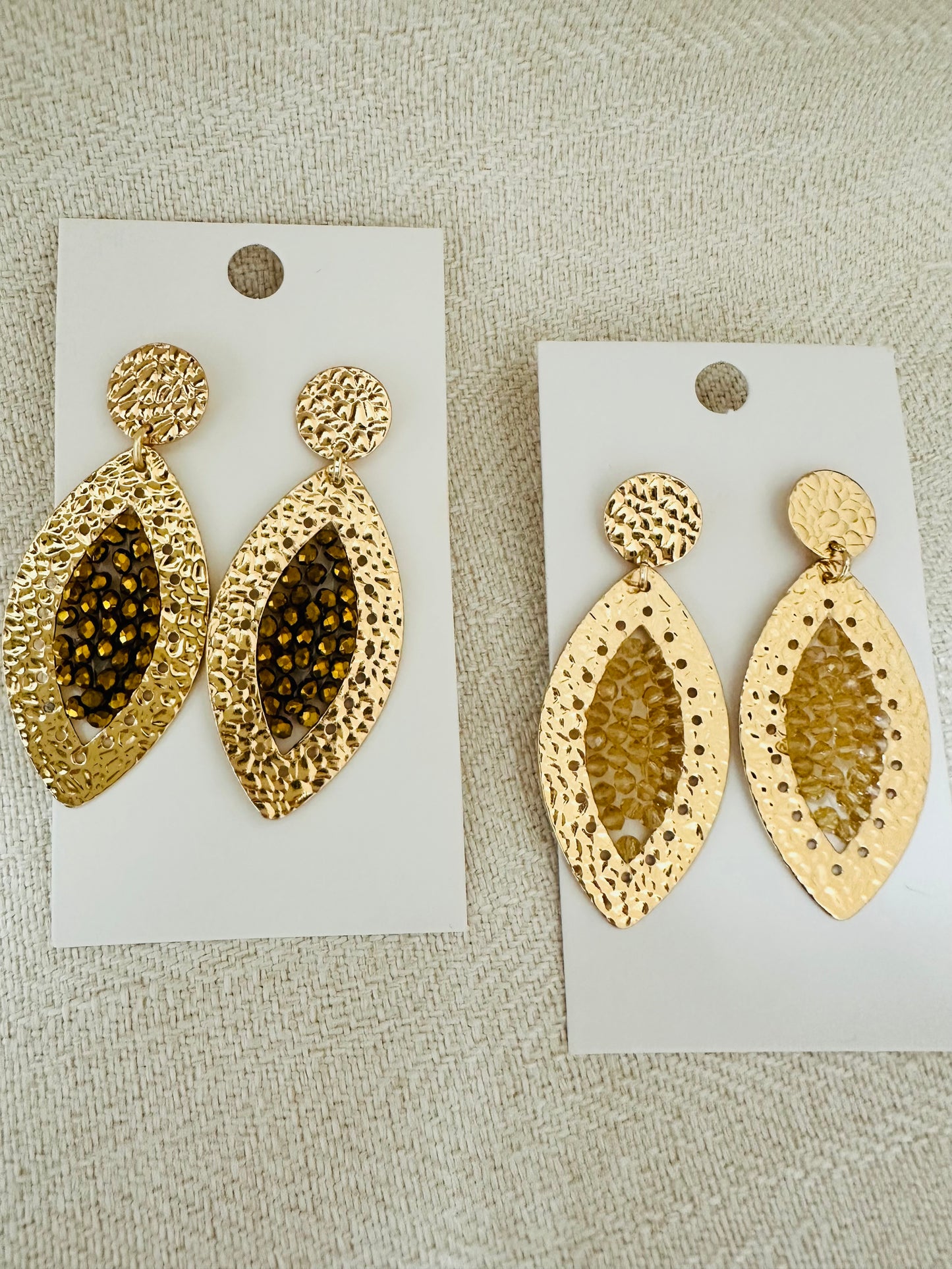 Beaded  Leaf Earrings