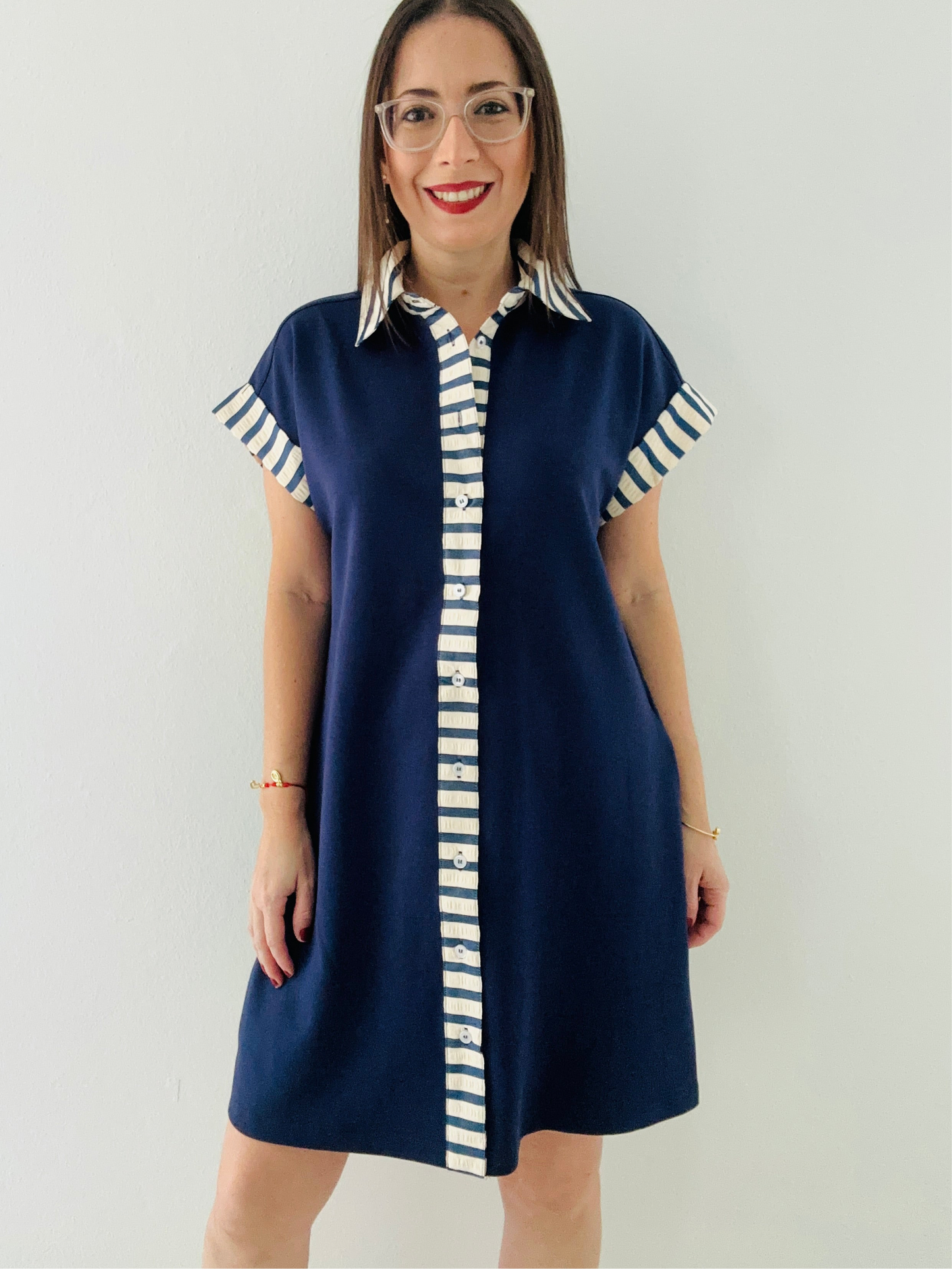 Navy Stripes Dress