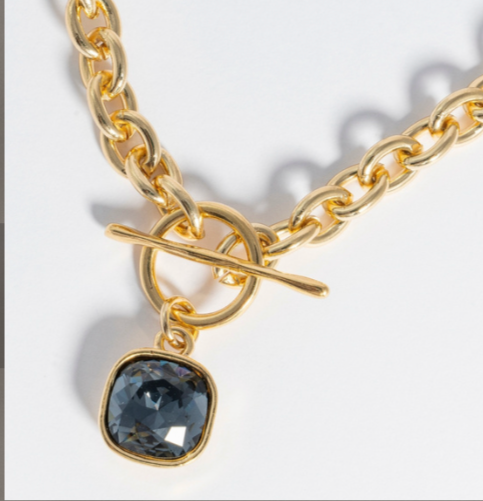 Camila Graphite Swarovski Necklace by TUCCO