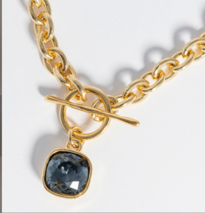 Camila Graphite Swarovski Necklace by TUCCO