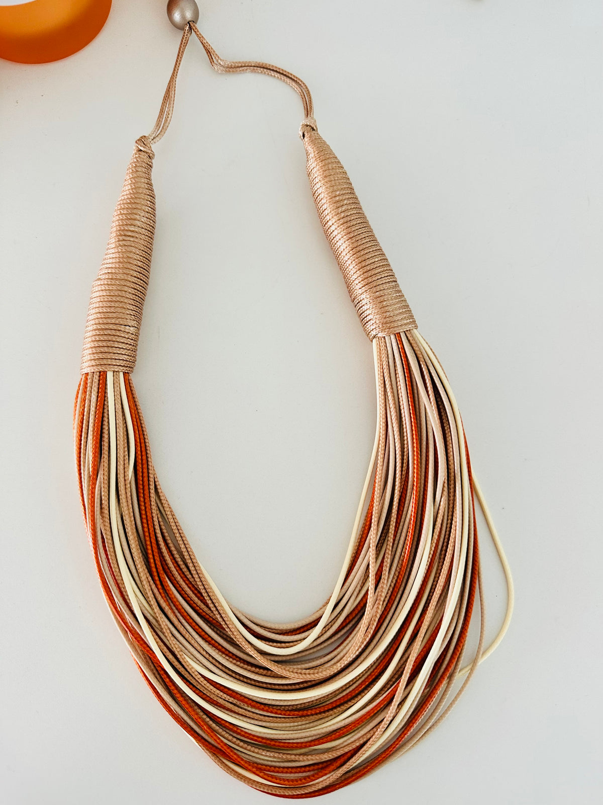 Multi Layers Cord Long Necklace