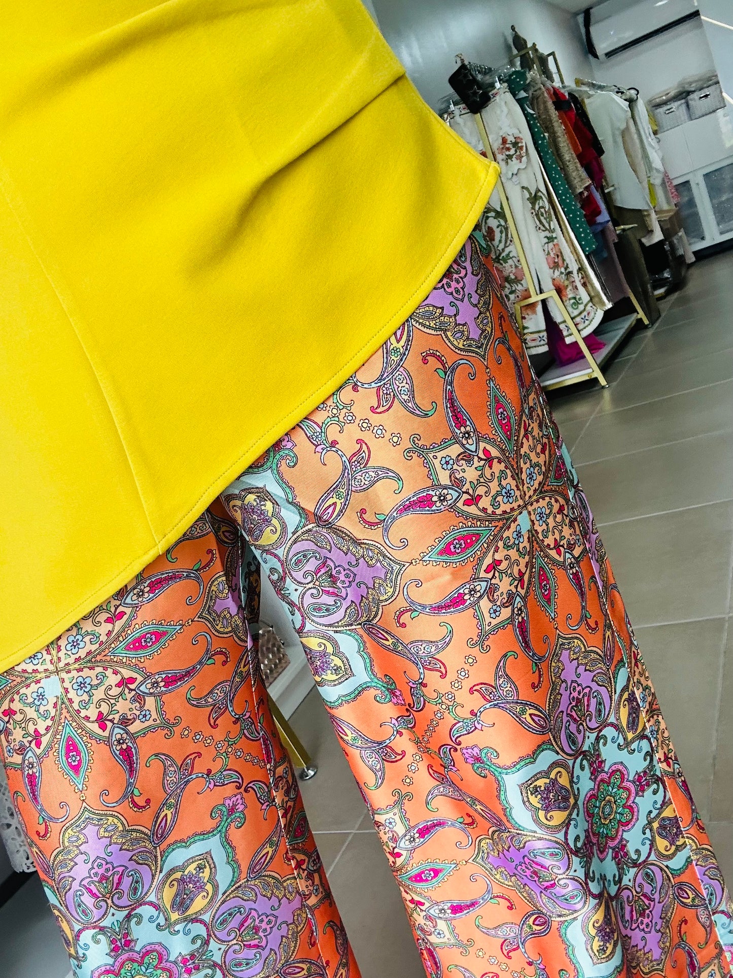 Orange  Print Palazzo By. Gracia