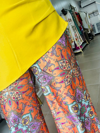 Orange  Print Palazzo By. Gracia