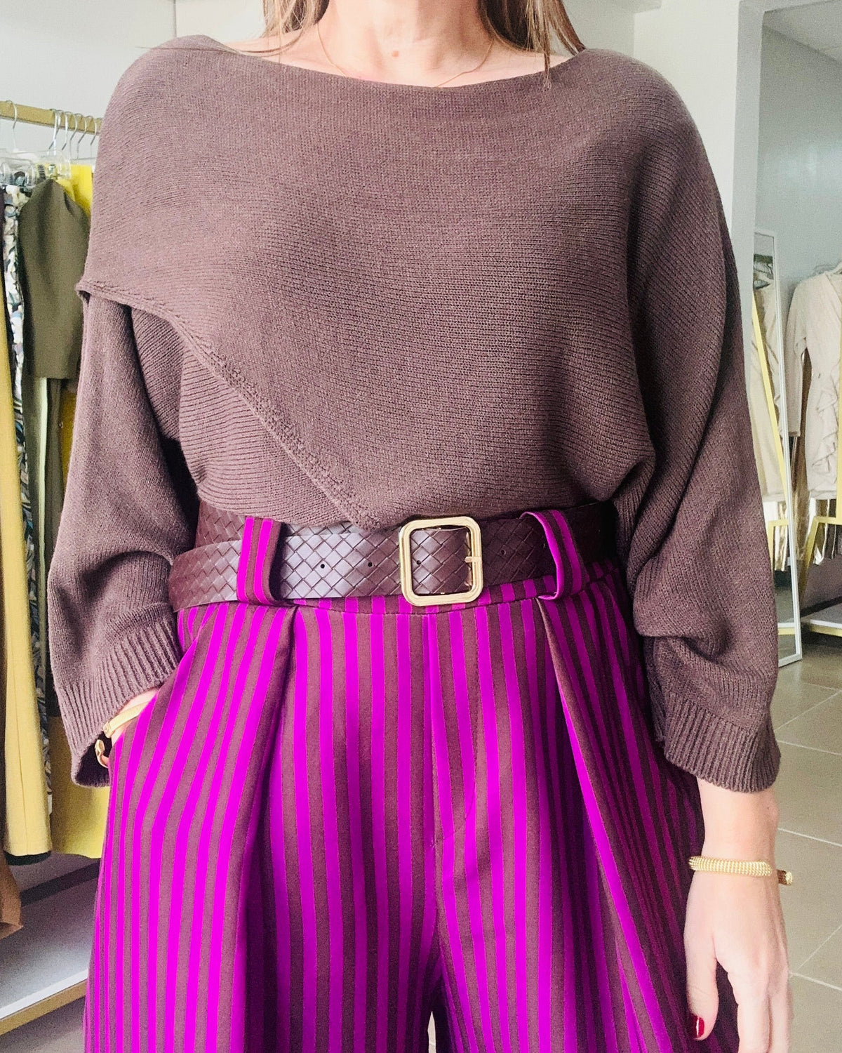 BROWN TUNIC TOP