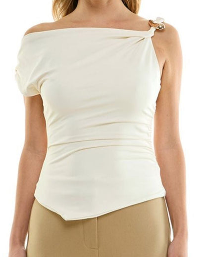 Ivory Top with Gold Detail