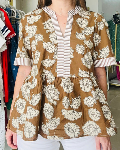 The Sienna Floral Peplum Blouse