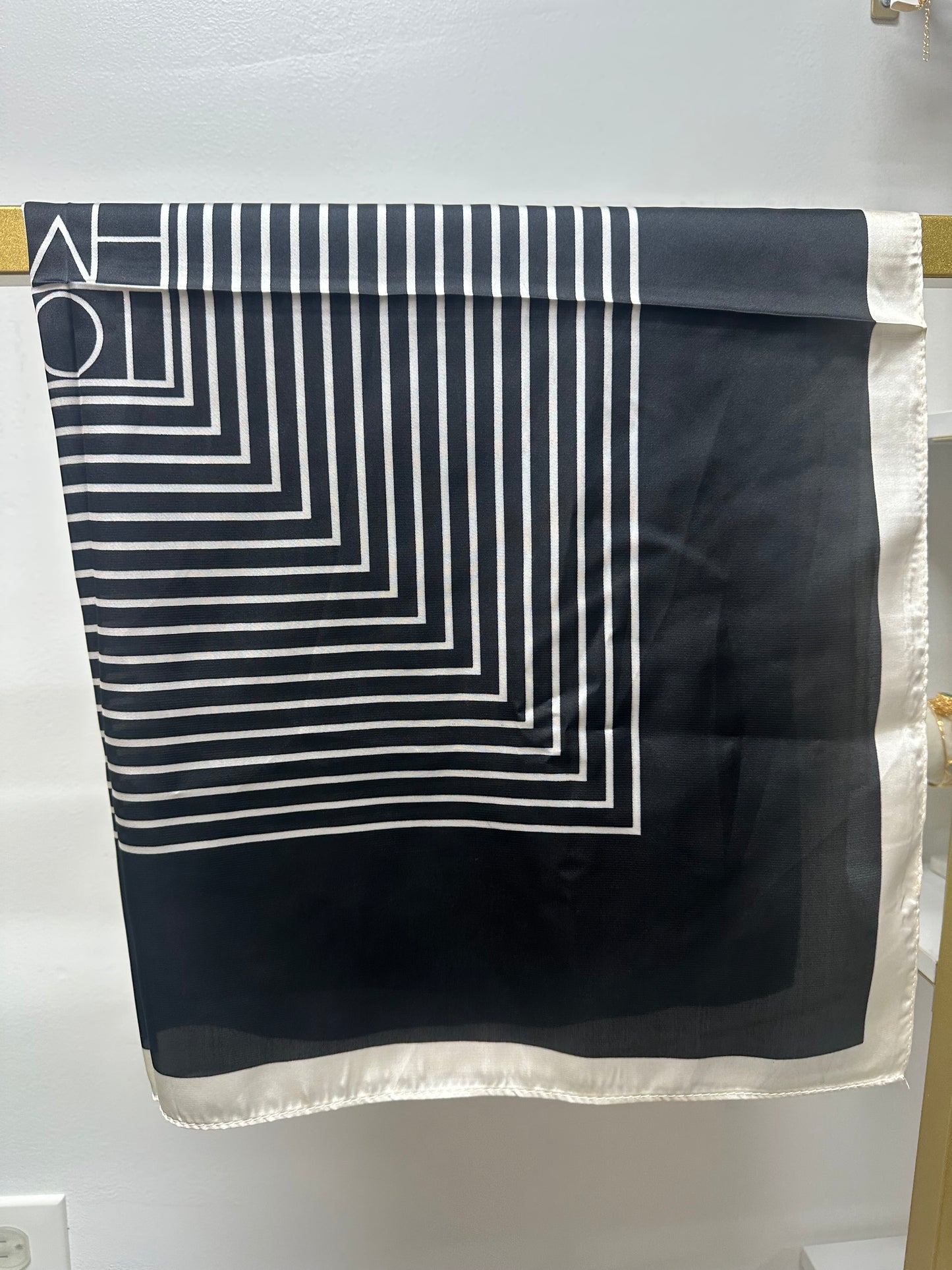 Black & White Stripes Neck Scarf