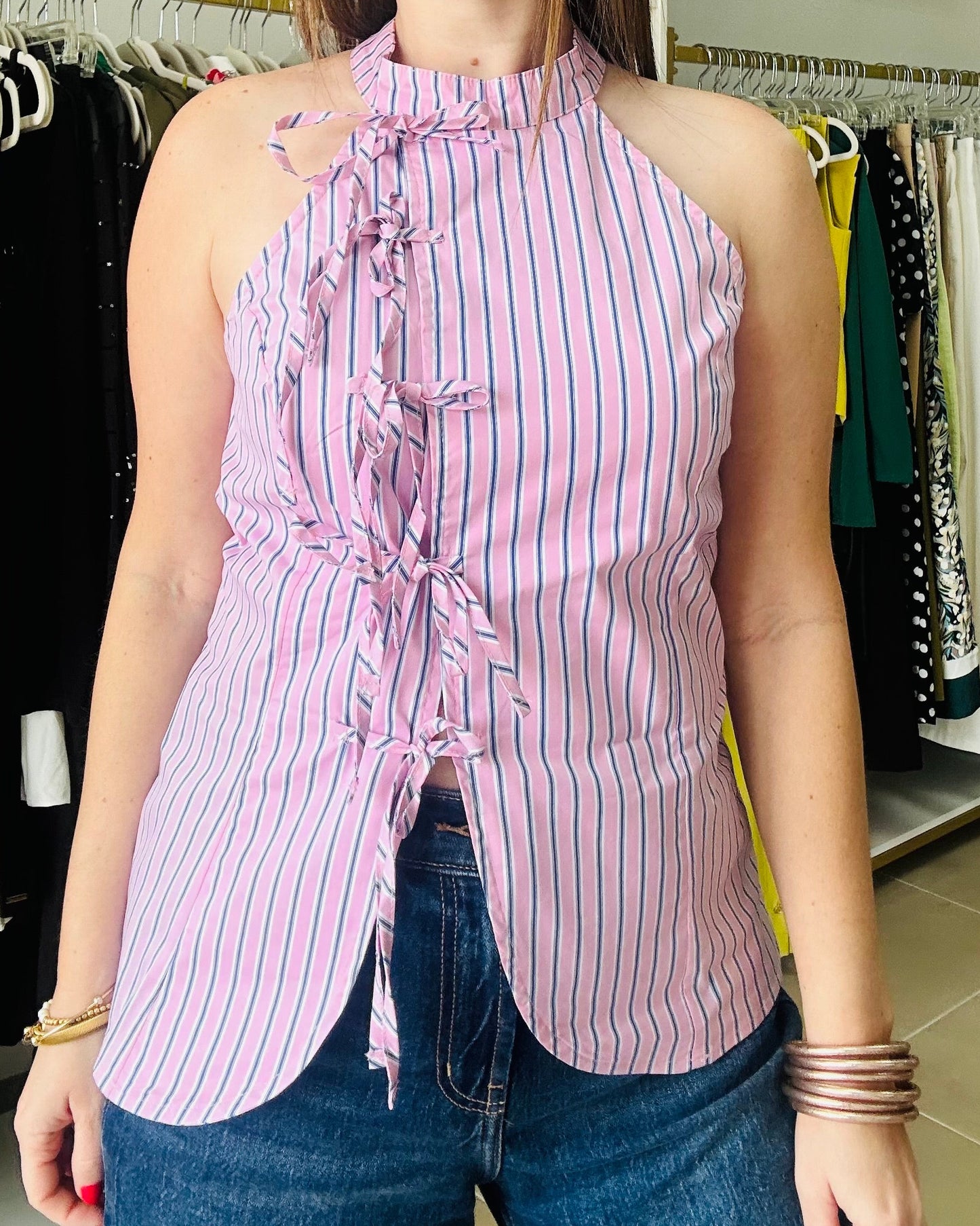 Pink Multi Bow Top