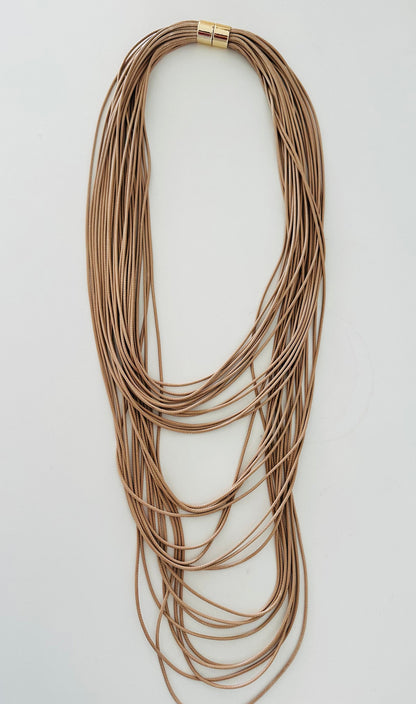 Long Multi Layers Cord Necklace