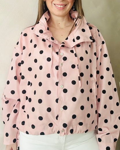 Pink PolkaDots Blouse/Jacket