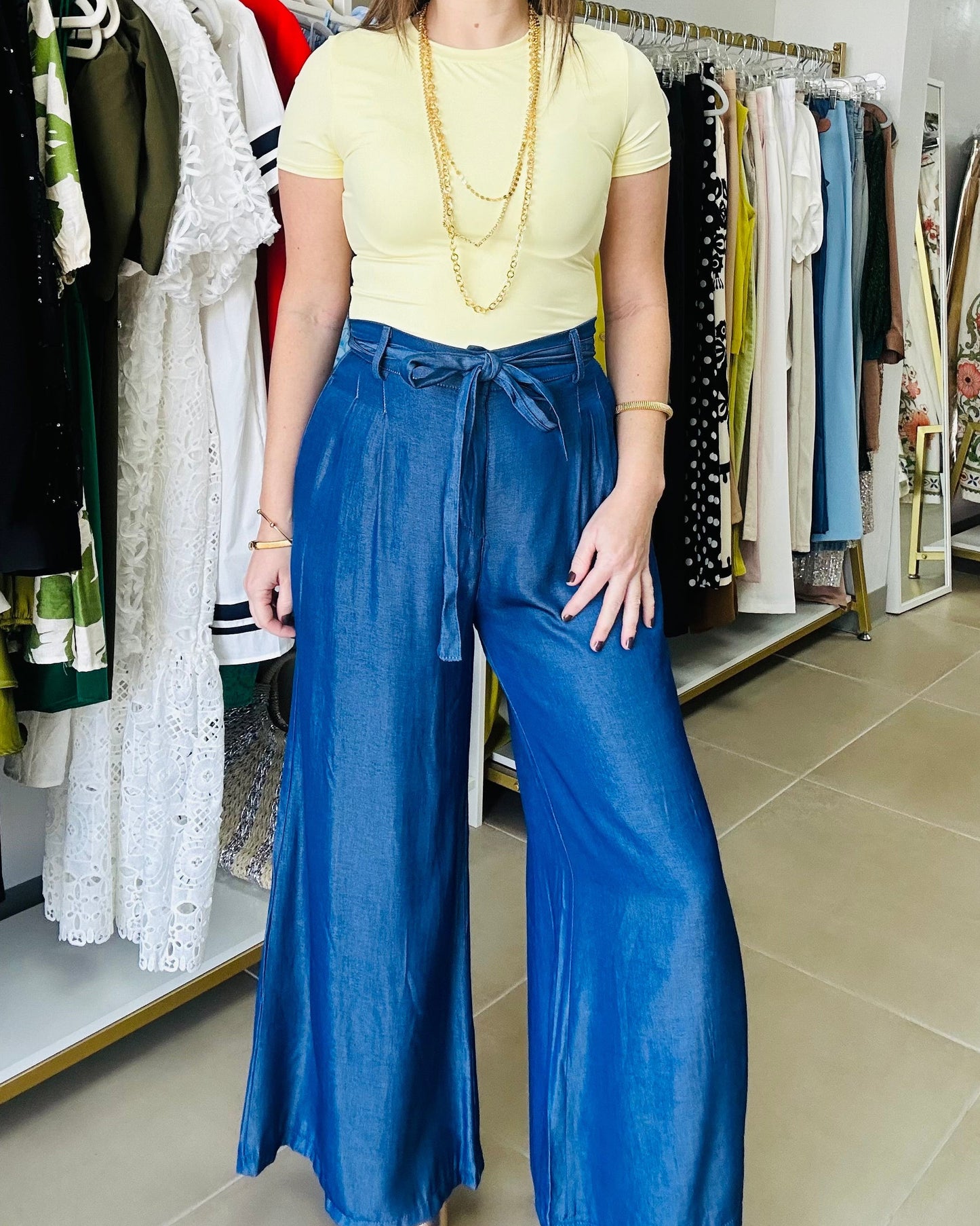 Denim Blue loose Pants