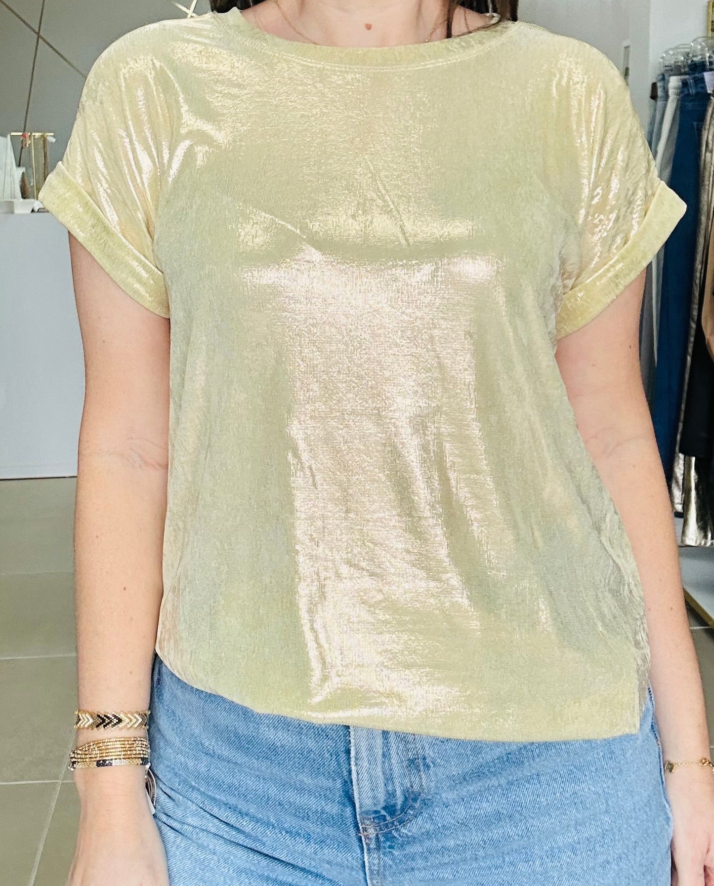 Gold Metallic Shirt