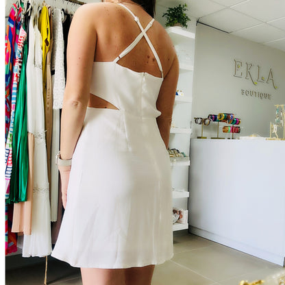White cutout Dress
