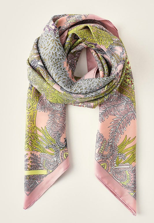 Pink Print Scarf