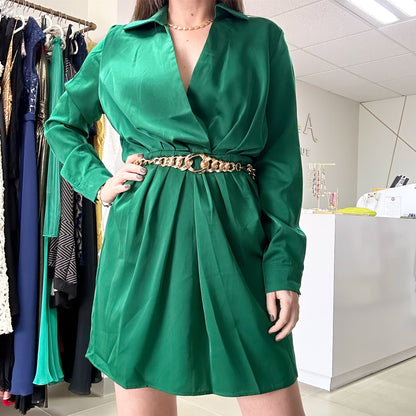 Emerald Green Long Sleeve Dress