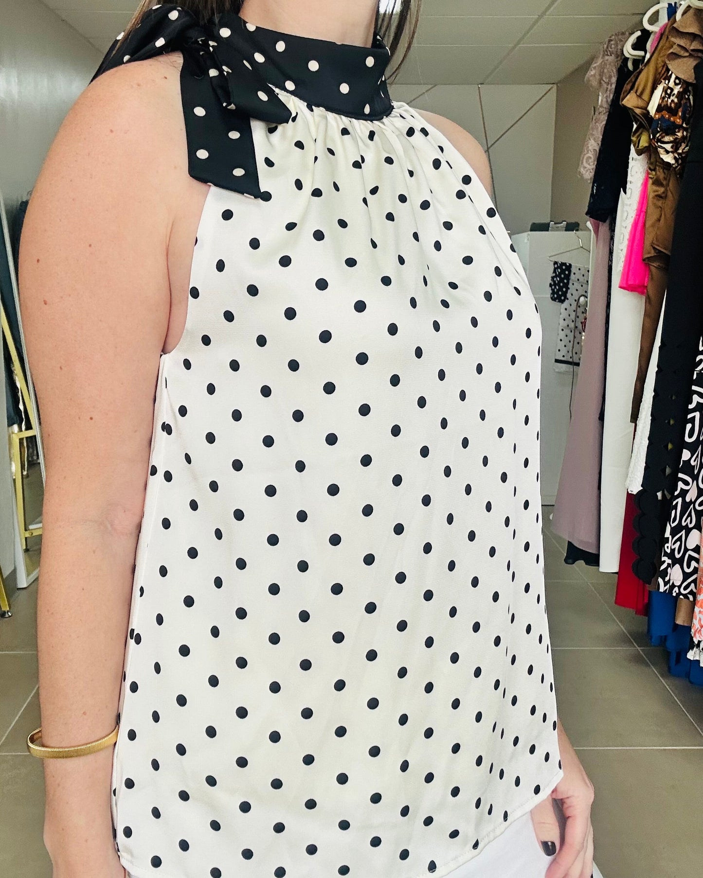 Halter Polka Dots Top
