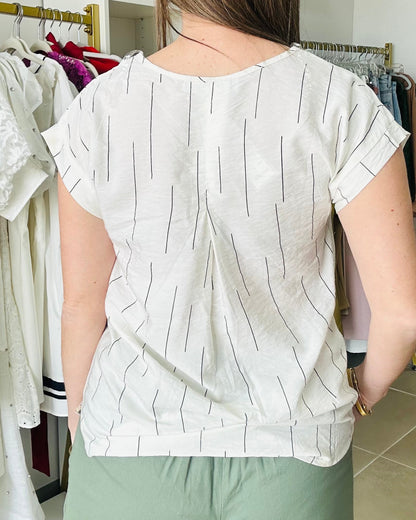 White line Design Top